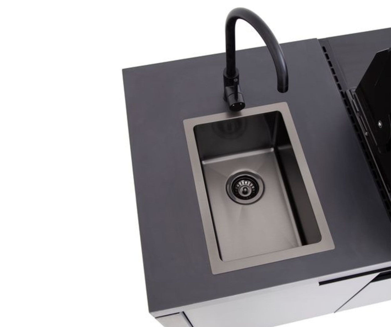 Beefeater Cabinex Outdoor Kitchen Includes S30000SS Series 4 Burner BBQ Head with stainless steel cooking tops, Fridge & Sink - Image 3