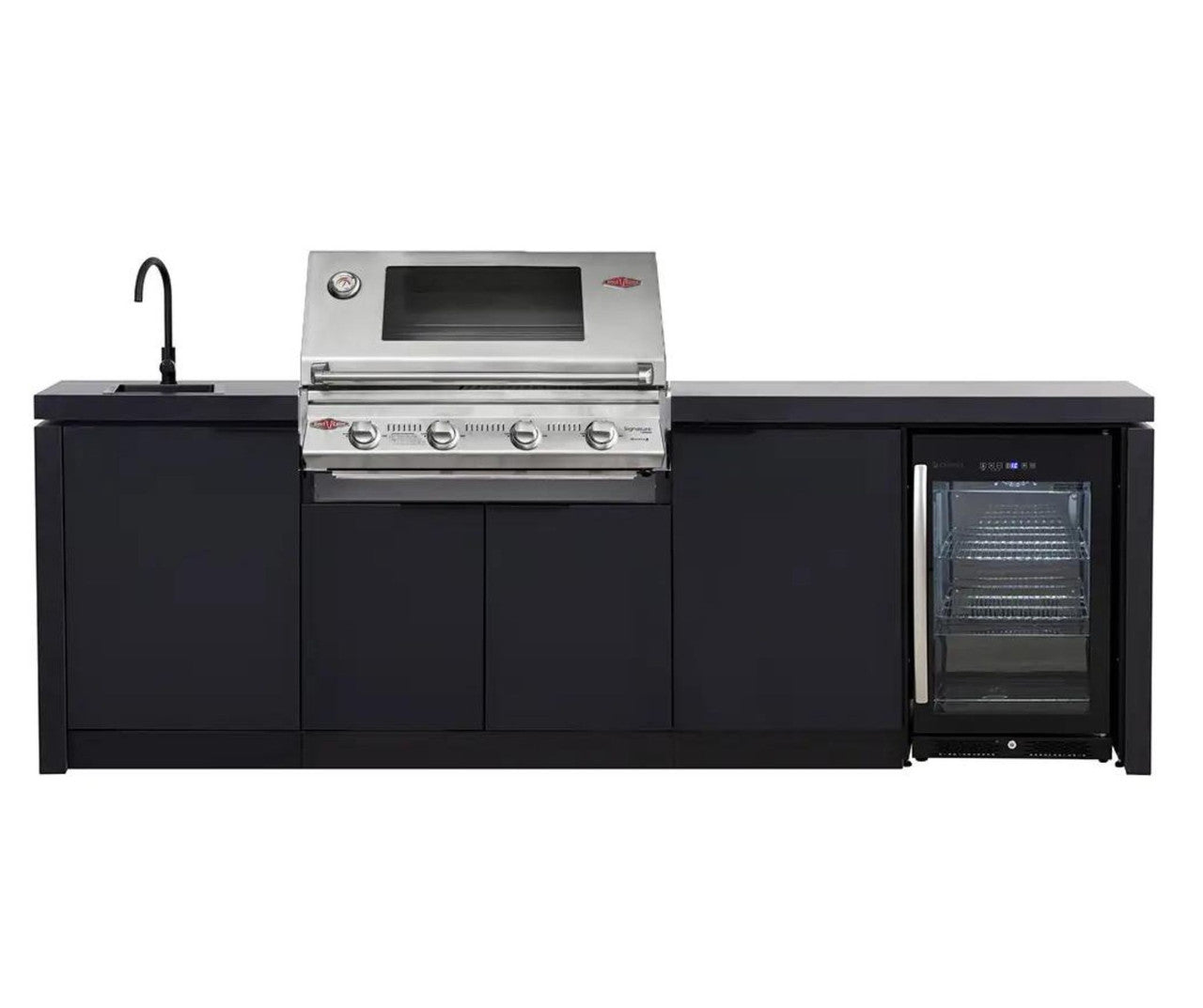 Beefeater Cabinex Outdoor Kitchen Includes S30000SS Series 4 Burner BBQ Head with stainless steel cooking tops, Fridge & Sink - Image 10