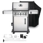 Napoleon Rogue SE 425 Stainless Steel Gas BBQ RSE425RSIBPSS-1 with Infrared Side Burner & Rear Burner | Free Cover & Rotisserie