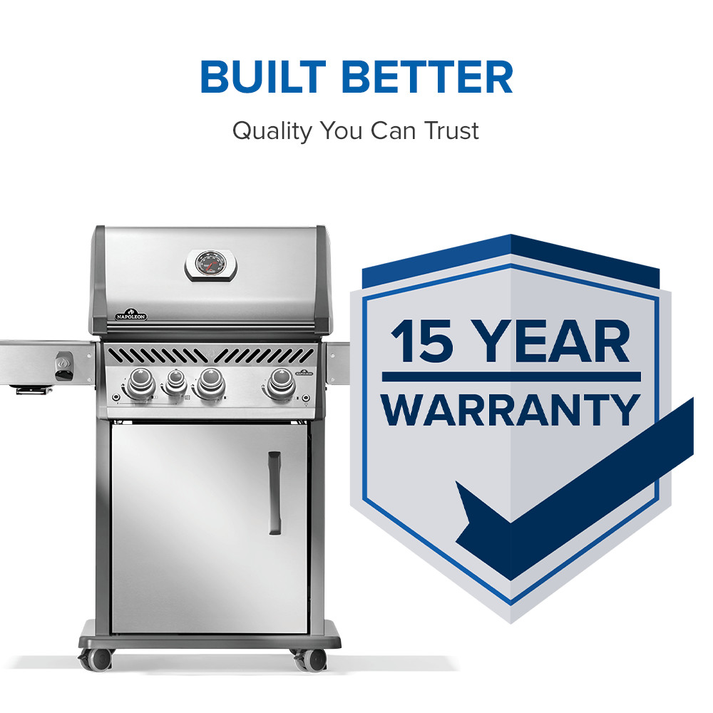 Napoleon Rogue® PRO 425 SIB Gas BBQ with Infrared Side Burner RP425SIBPSS-2-GB - Image 11