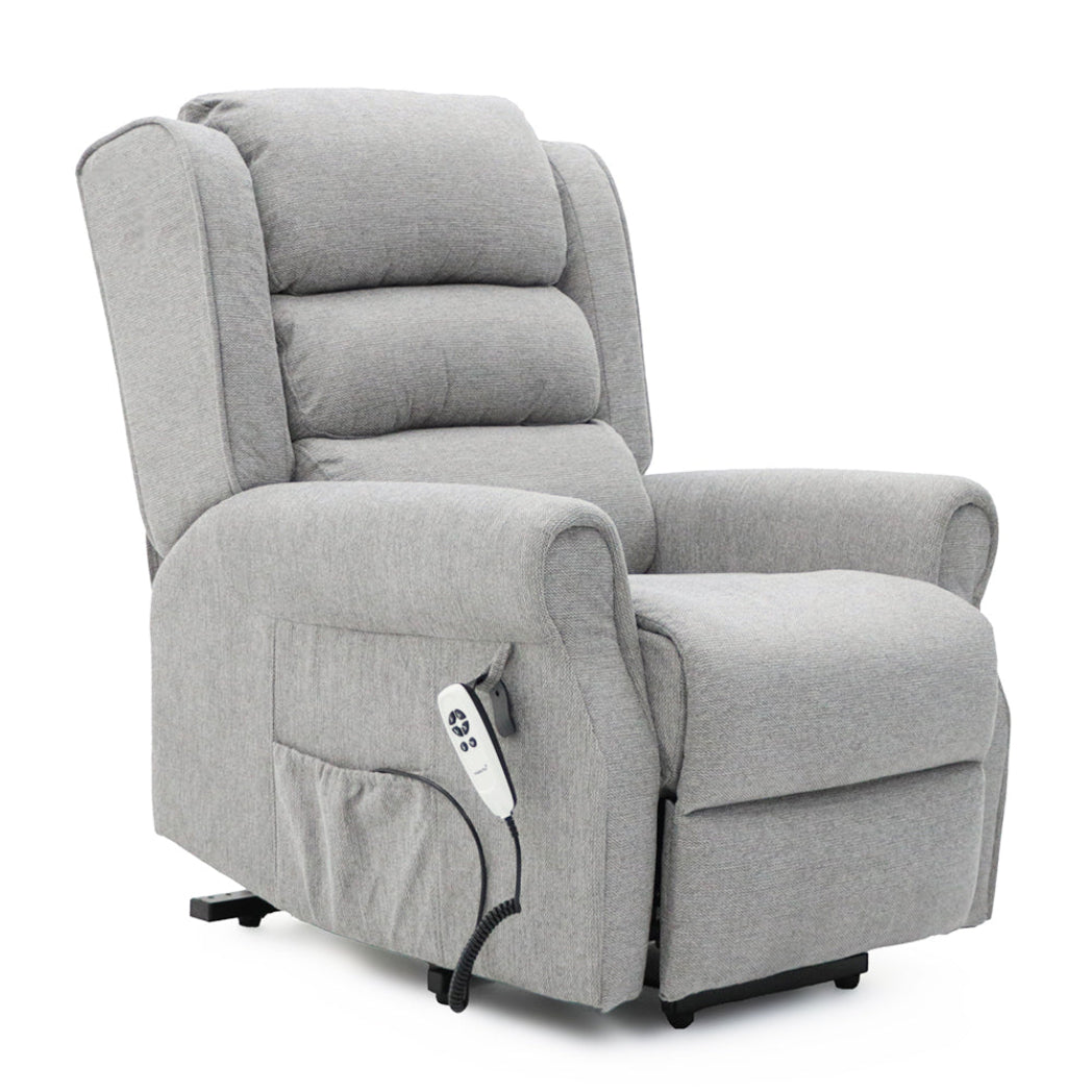 Dorchester Dual Motor Riser Recliner - Grey Chenille Fabric